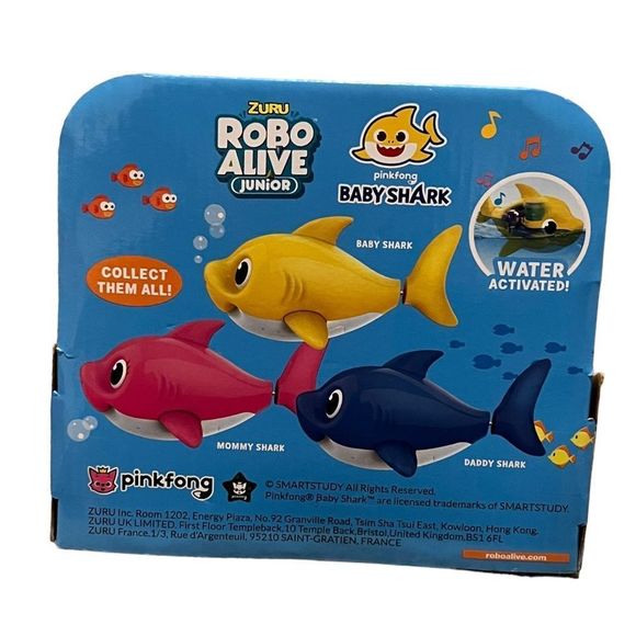 Pinkfong Baby Shark Bath Toy Baby Shark Zuru Yellow Sing Swim Bath Toy New - Picture 2 of 3